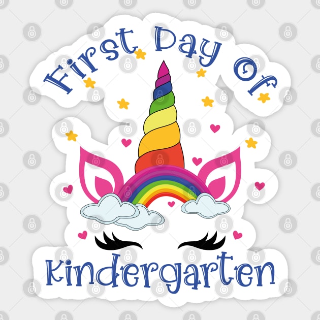 Cutesy Unicorn Face | 1st Day of Kindergarten Sticker by Estrytee